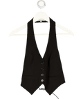 COURTNEY ZHENG Black Belt Back Waistcoat Top Sz3 UK S/M