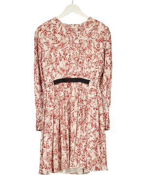 JASON WU Cream Pleated Floral-print Dress UK 6