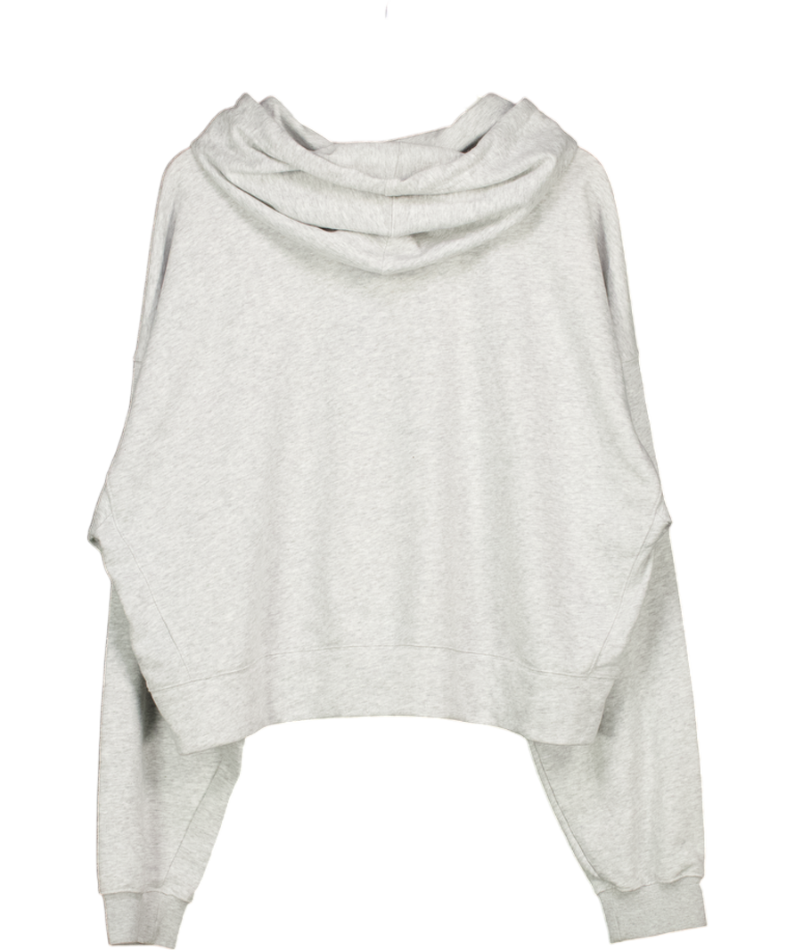 adidas Grey J896 Originals Centre Logo Cropped Hoodie UK 22