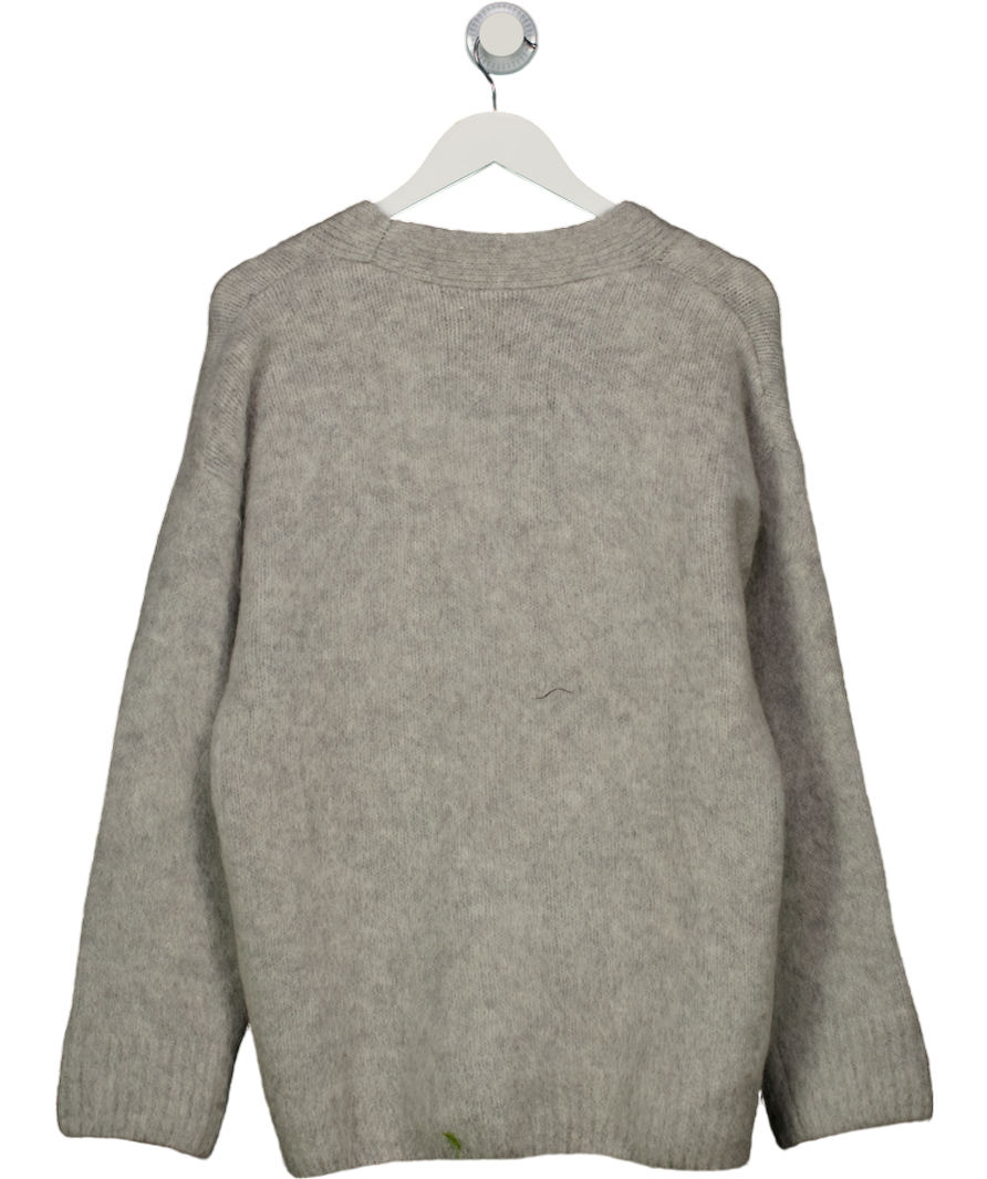 H&M Premium Oversize Mohair/wool Blend Grey Cardigan UK S