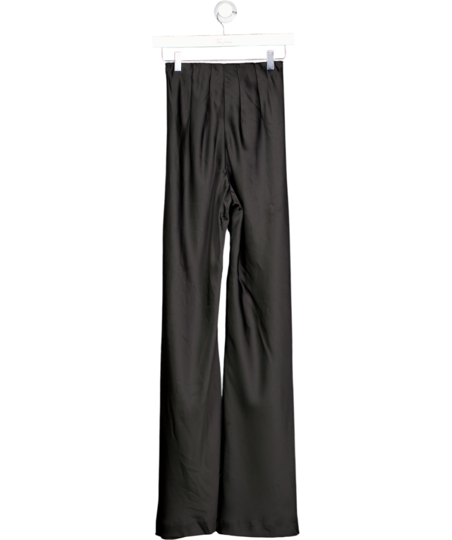 Sinead Keary Black The Sandra" - Satin Trousers Fuller Length UK 6