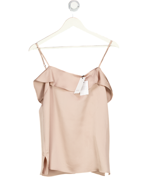 REISS Dusty Pink Jessica Frill Front Cami Top UK 12