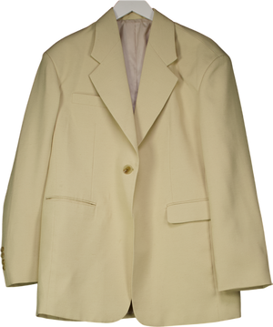 The Frankie Shop Yellow Jun Textured Blazer UK M