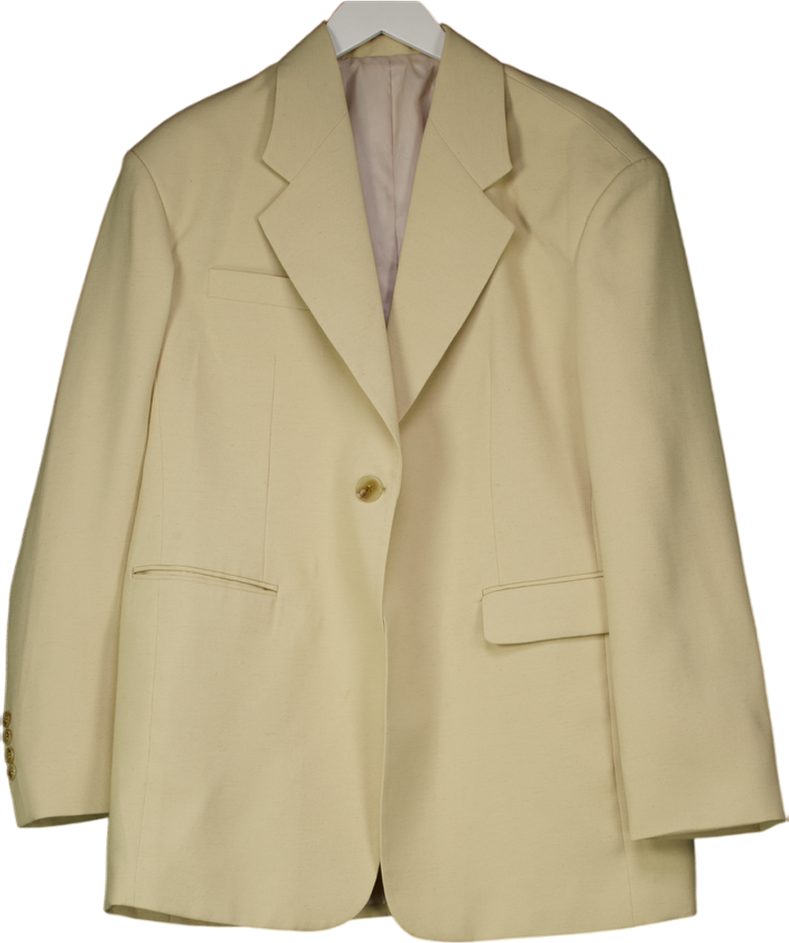 The Frankie Shop Yellow Jun Textured Blazer UK M
