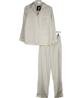 The White Company Cream 100% Silk Classic Piped Pyjama Set UK S