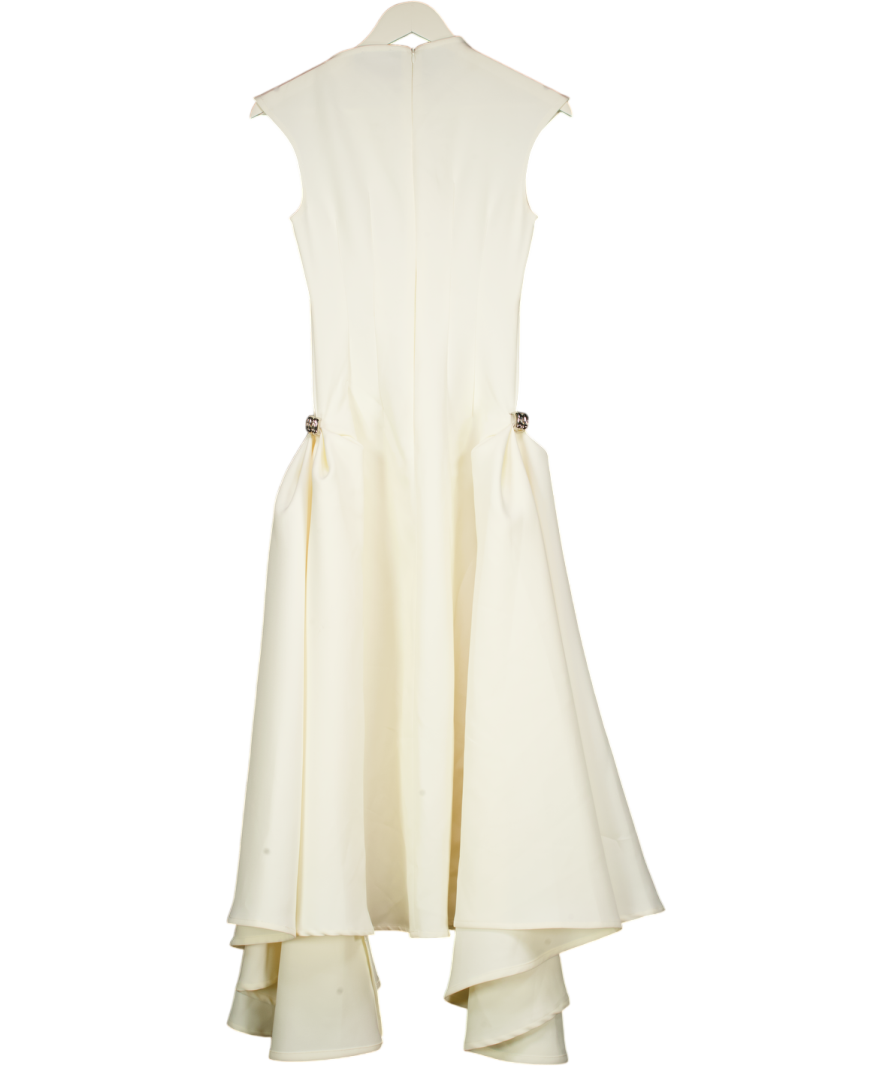 BELLA BARNETT Ivory White Paca Choker Sleeveless Maxi Dress UK XS