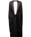 BBXBRAND Black Aluya Mesh Draped Cape One Size