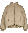 gymshark Beige Sherpa Puffer Jacket UK S