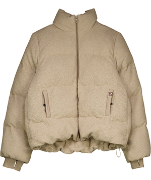 gymshark Beige Sherpa Puffer Jacket UK S