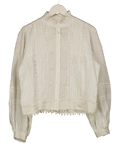 Skall White Lace Inset Blouse UK M