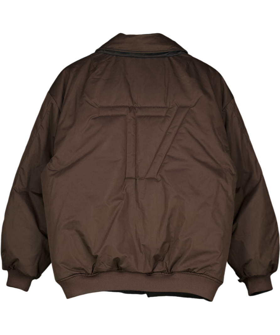 T/ALA Oversized Reversible Bomber Jacket In Black And Espresso Brown UK XS