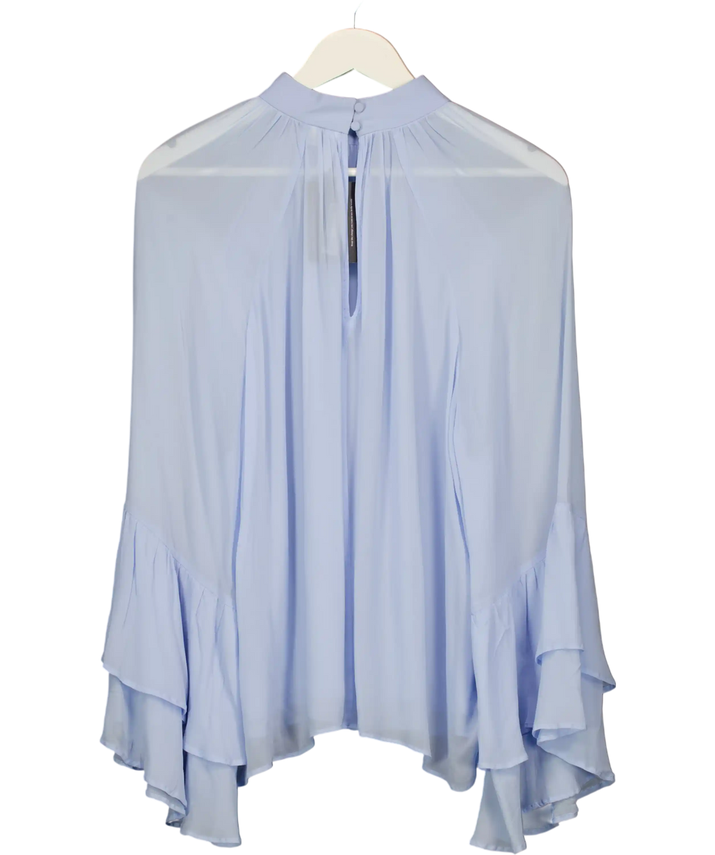 & Other Stories Blue Gathered Blouse UK S
