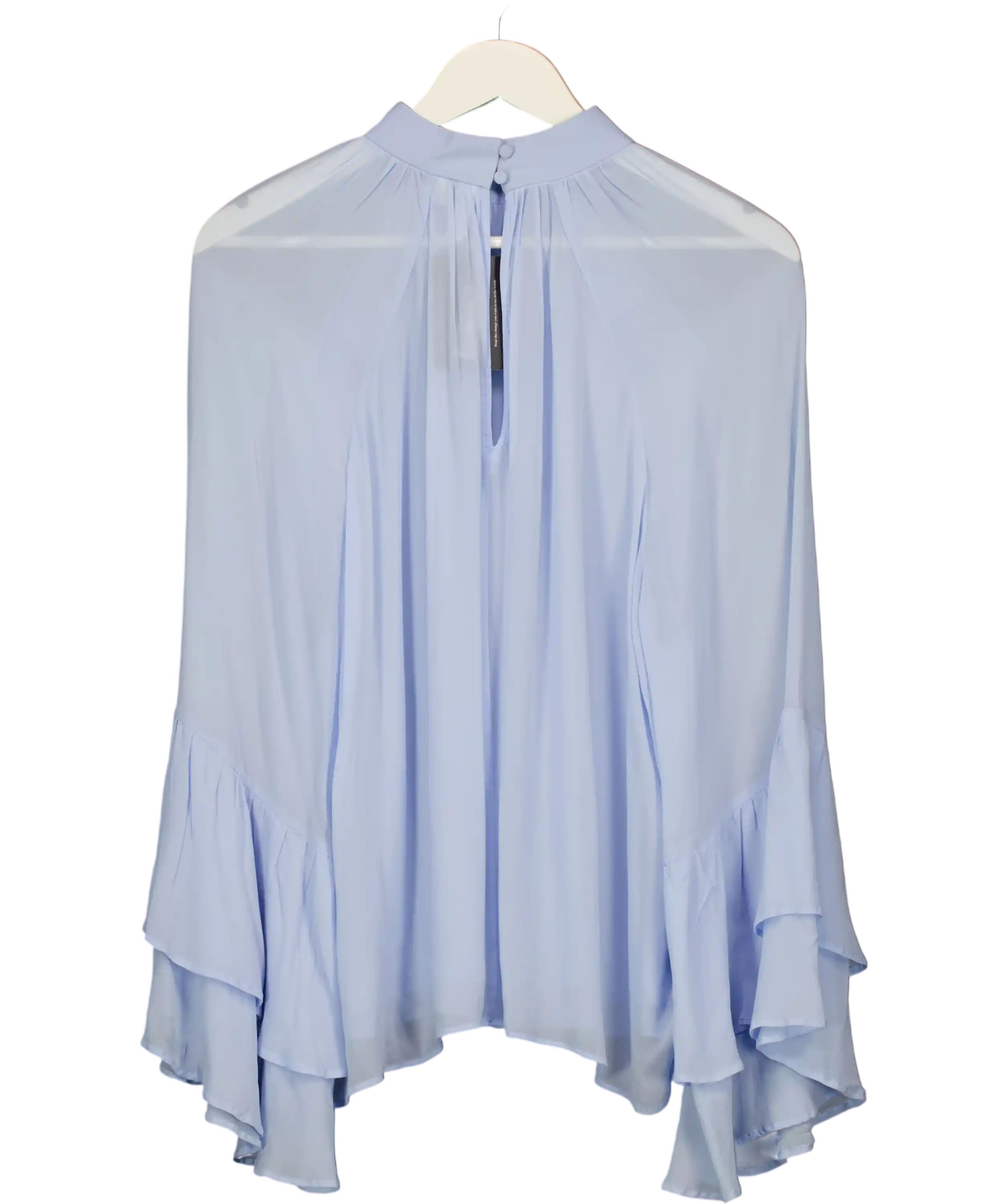 & Other Stories Blue Gathered Blouse UK S