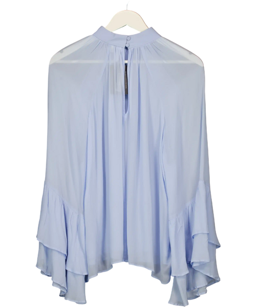 & Other Stories Blue Gathered Blouse UK S