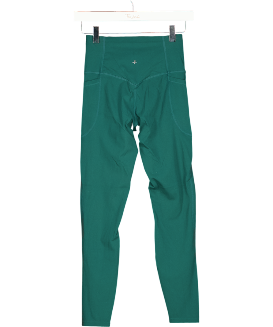 HALARA Green High Waisted Tummy Control Pocket Shaping Training 7/8 Leggings UK XS