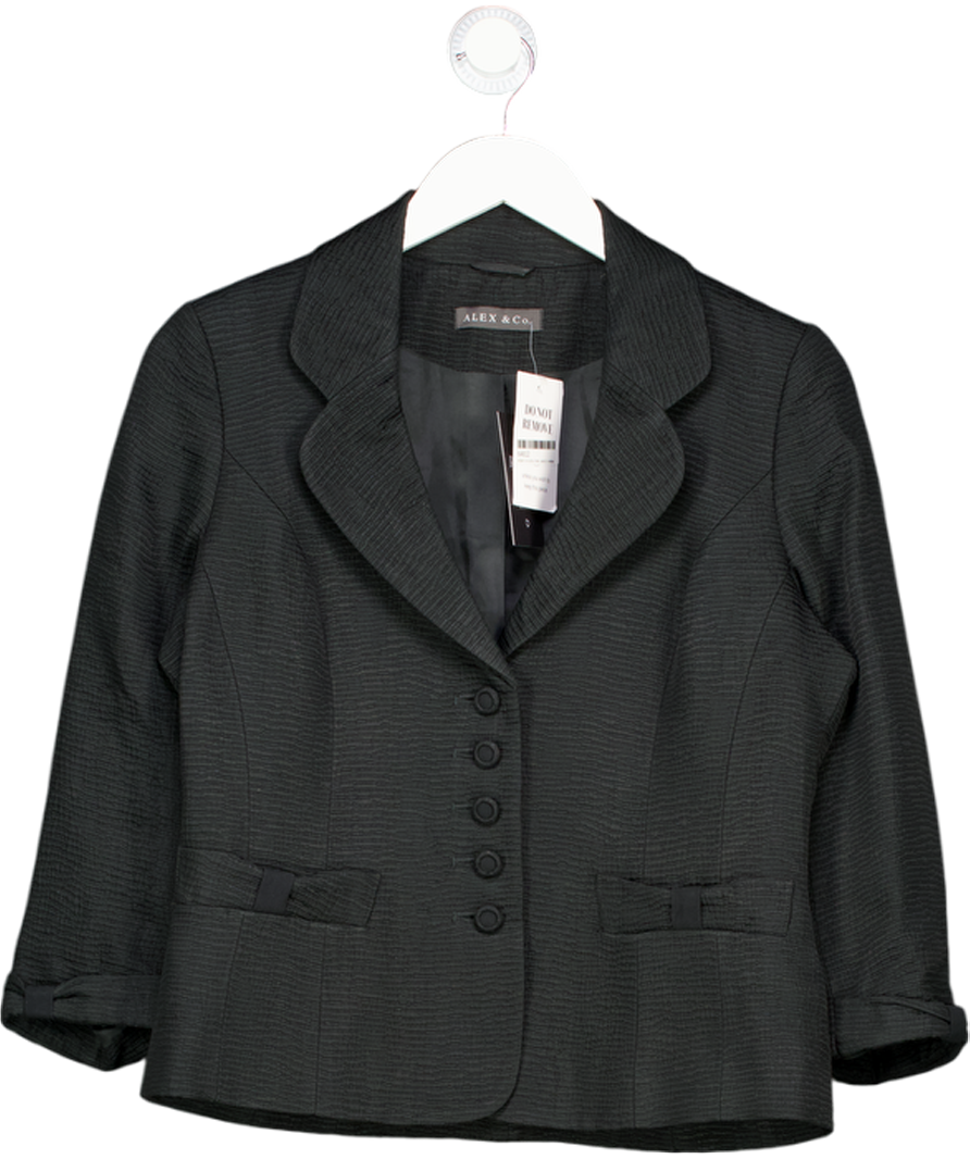 Alex & co Black Textured Blazer UK 10