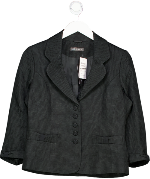 Alex & co Black Textured Blazer UK 10
