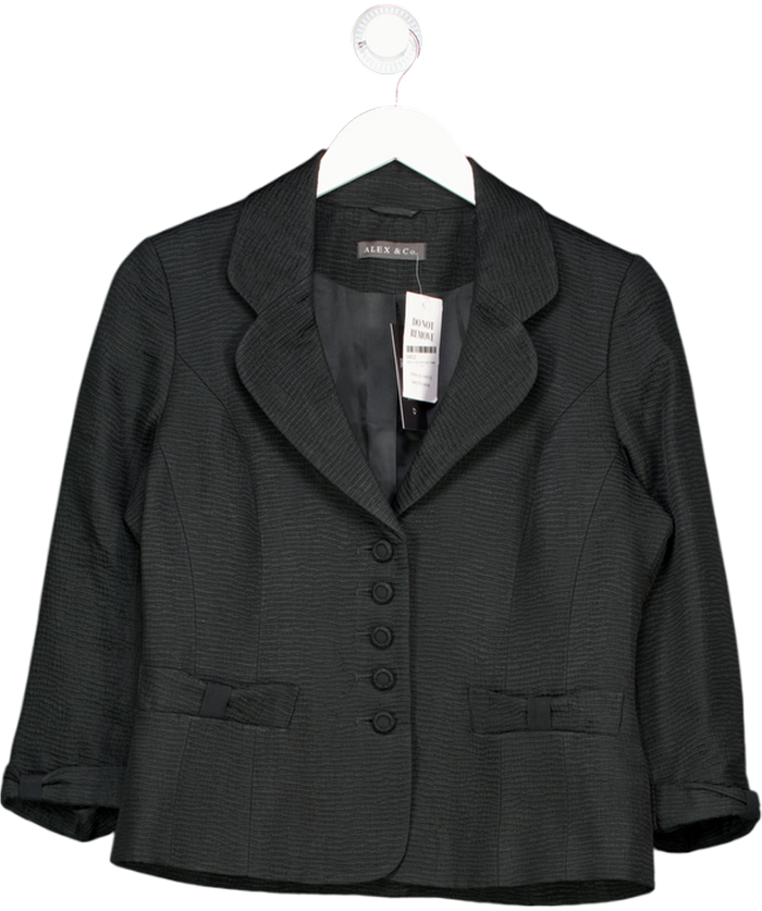 Alex & co Black Textured Blazer UK 10