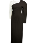 JACQUEMUS Black La Robe Pablo One-shoulder Crêpe Gown Dress Fr36 UK 8
