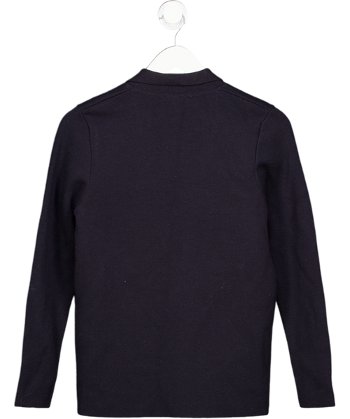 Sunspel Dark Navy Blue 100% Merino Wool Cardigan UK XS