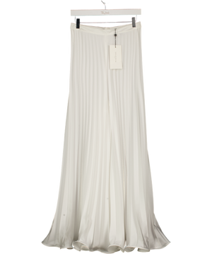 SELEZZA White pleated Claire Trousers UK S