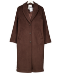 Abercrombie & Fitch Brown Wool Blend Tailored Coat - Tall Length UK M