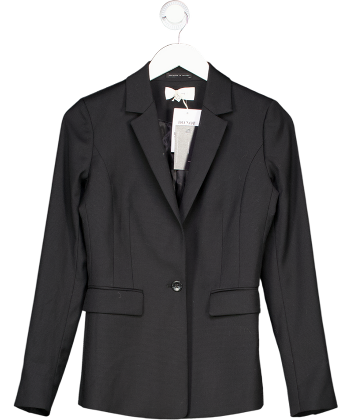 REISS Black Tuxedo Textured Blazer UK 6
