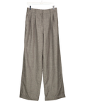 lilysilk Grey Wide Leg Wool-flannel Suit Trousers UK 8