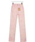 REFORMATION Cynthia Spiral High Rise Straight Long Jeans Pink Tie Dye W23