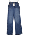 REFORMATION Blue Alyssa Stretch High Rise Wide Leg Jeans W24