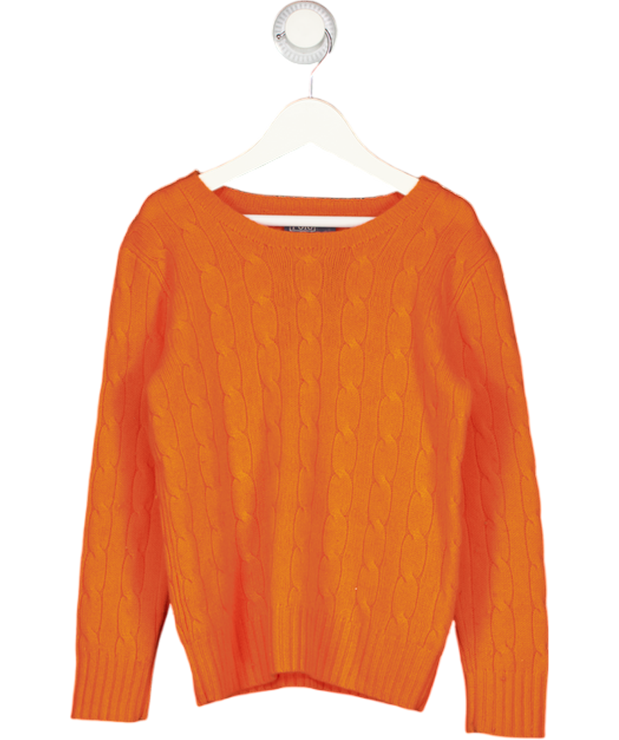Polo Ralph Lauren Orange The Iconic Cable-knit Cashmere Jumper 6 Years