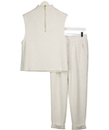 VARLEY 2-piece Cream Marl Magnolia Sweatshirt (uk M) & Rolled Cuff Pant 25 (uk M) Set UK S/M
