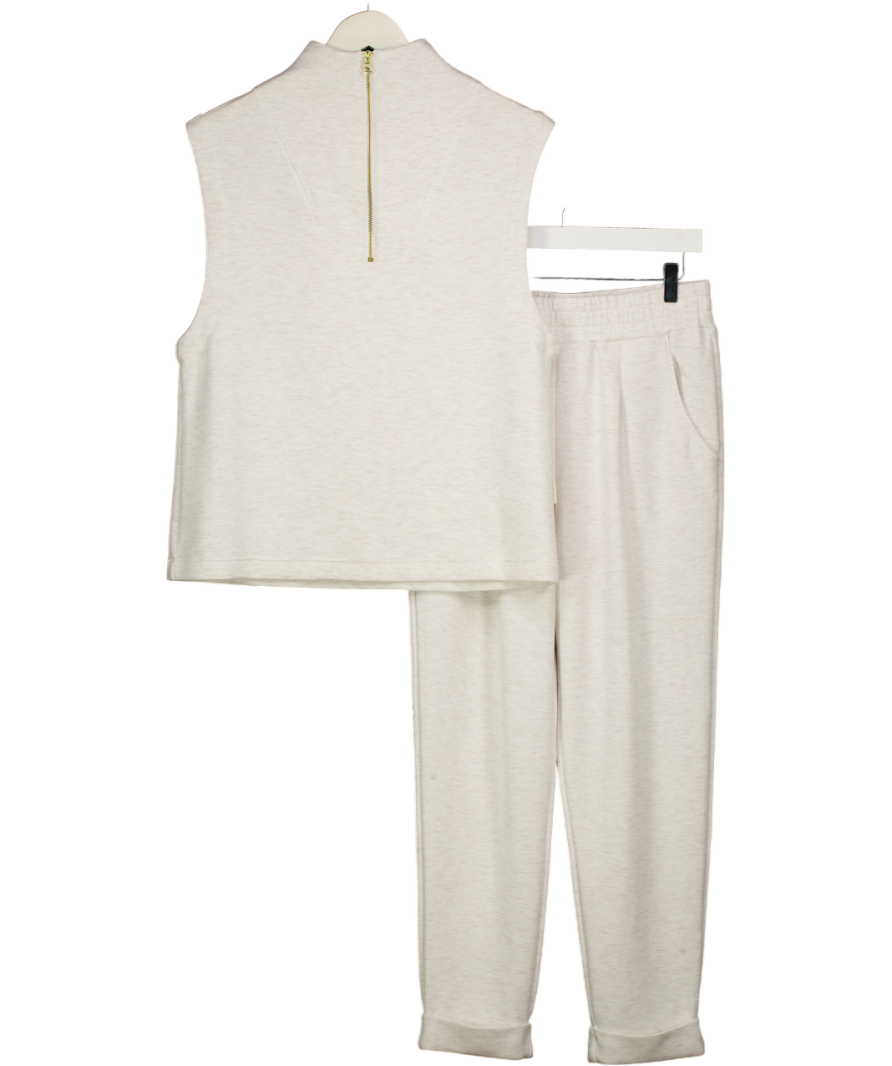 VARLEY 2-piece Cream Marl Magnolia Sweatshirt (uk M) & Rolled Cuff Pant 25 (uk M) Set UK S/M