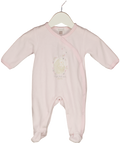 Absorba Pink Velour Embroidered Babygrow 0-3 Months