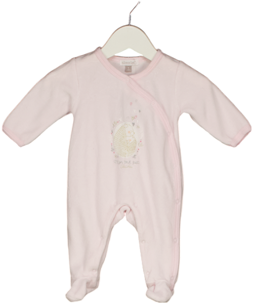 Absorba Pink Velour Embroidered Babygrow 0-3 Months