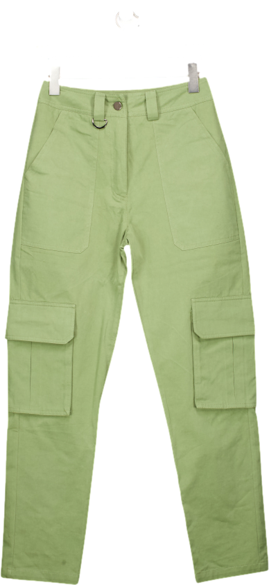Warehouse Green Slim Leg Cargo Trouser UK 8