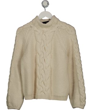 Mint Velvet Cream Cable Knit Jumper UK S