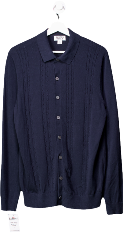 Burton Blue Textured Shirt UK M