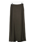 4th & Reckless Black Satin Back Split Maxi Skirt UK 8