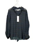 Vassia Kostara Black / Blue Spot Print Oversize Shirt One Size