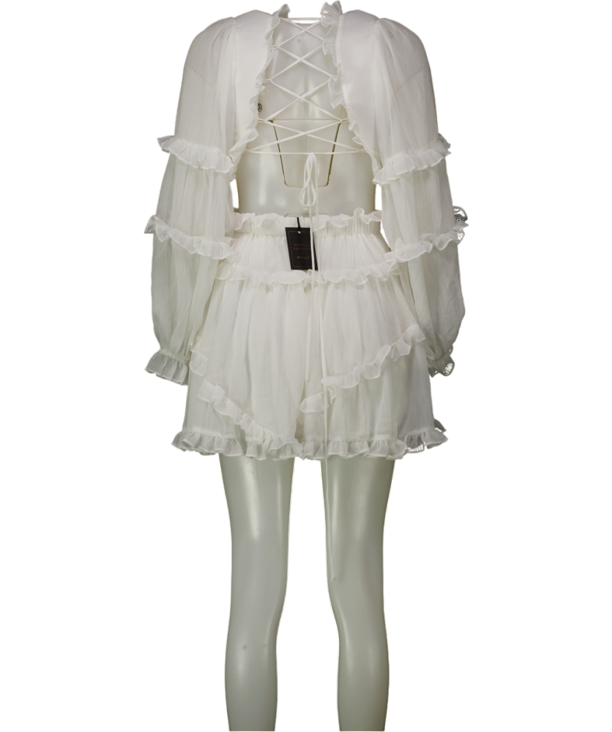 Michael Costello White X Revolve Amiya Mini Dress UK XS