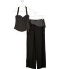 WHITE FOX 2-piece Black Night Kiss Bustier Top & Trouser Set UK XS
