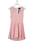 ASOS Pink Stripe Cotton Mini Dress UK 8