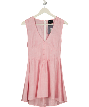 ASOS Pink Stripe Cotton Mini Dress UK 8