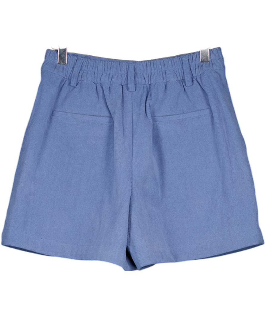 VARLEY Dusty Blue Jorden Pleated Corduroy Shorts UK S