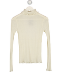 LVIR Cream Wool & Mohair  Blend Roll Neck Jumper UK S