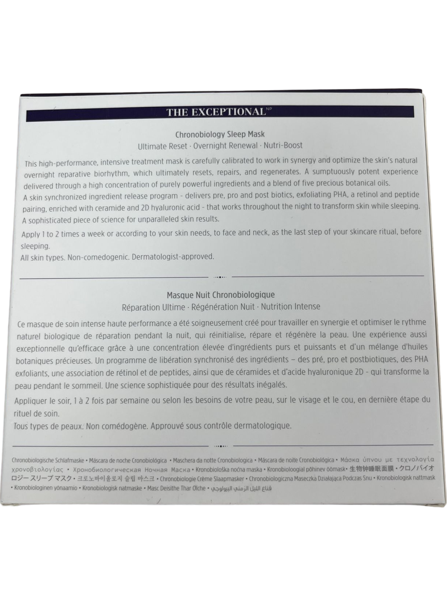 Noble Panacea The Exceptional Chronobiology Sleep Face Mask