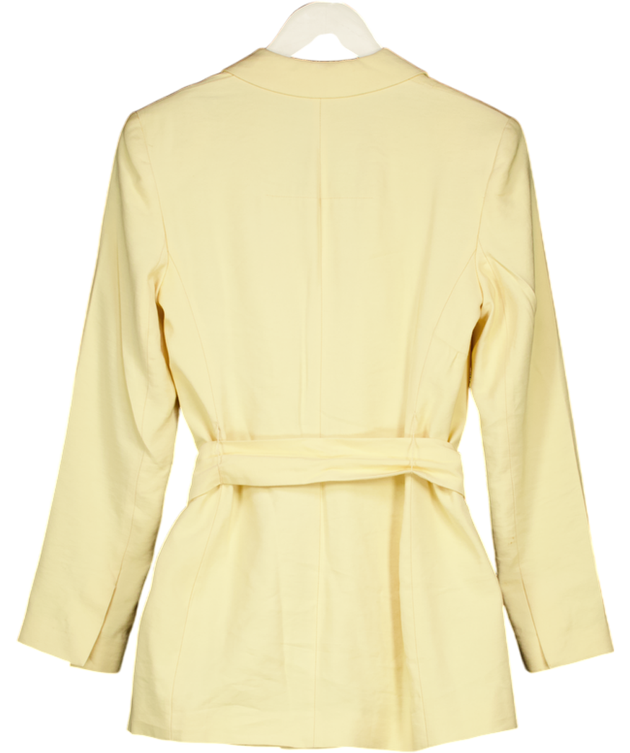 TOPSHOP Butter Yellow Belted Blazer UK 4