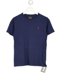 Polo Ralph Lauren Boys Navy Blue T-shirt With Embroidered Pony Logo 10-12y UK M