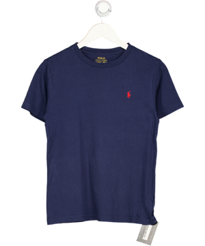 Polo Ralph Lauren Boys Navy Blue T-shirt With Embroidered Pony Logo 10-12y UK M